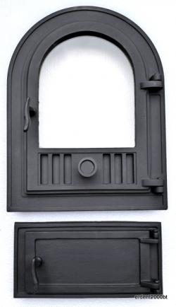 Kachelofent�r BG-M/Aschent�r schwarz